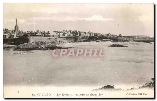 Ansichtskarte AK Saint Malo Les Remparts Vue Prise du Grand Bey