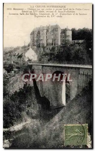 Ansichtskarte AK La Creuse Pittoresque Boussac Chateau Sur Un Rocher a Pic au bord de la Petite Creuse