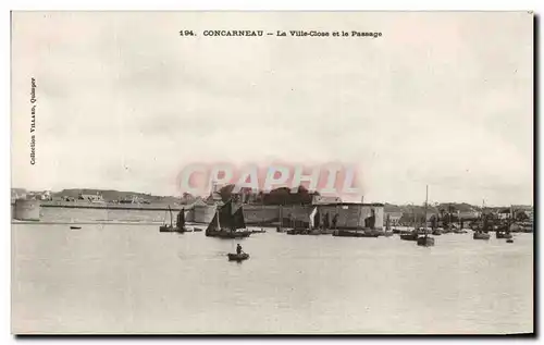 Cartes postales Concarneau La Ville Close at Le Passage Bateaux