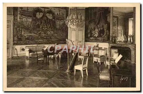 Ansichtskarte AK Chateau De Compiegne Salon de Musique Harpe