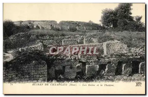 Cartes postales Ruines De Champlieu Les Bains et le theatre