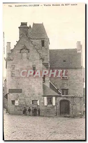 Ansichtskarte AK Saint Pol de Leon Vielle Maison au 14eme Siecle