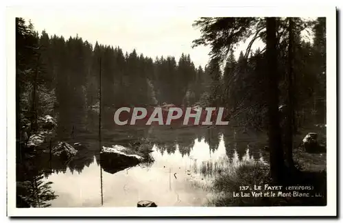 Cartes postales Le Fayet Le Lac Vert et le Mont Blanc