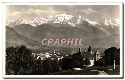 Cartes postales Sallanches Le chateau Des Soeurs Et Le Mont Blanc