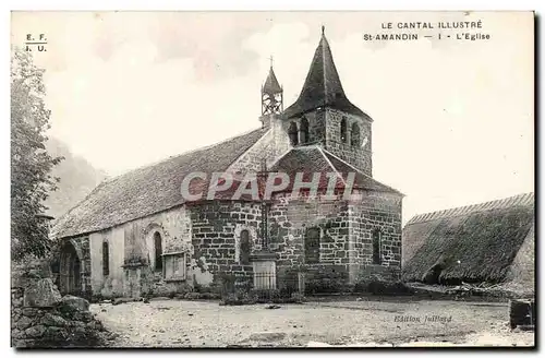 Cartes postales Le Cantal Pittoresque St Amandin L&#39Eglise