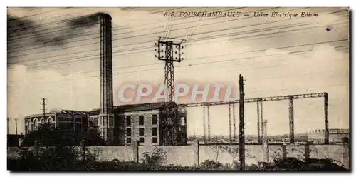 Cartes postales Fourchambault Usine Electrique Edison