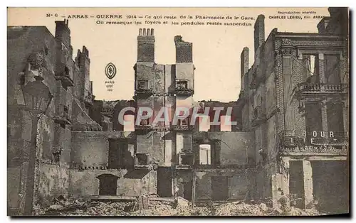 Cartes postales Arras Pharmacie de la Gare Militaria