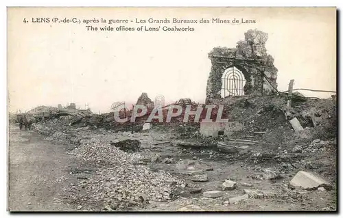 Cartes postales Lens avant la guerre Les Grands Bureaux des Mines de Lens Militaria