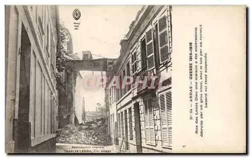 Cartes postales Arrs Guerre Rue des Louez Militaria