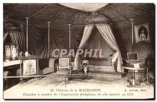 Cartes postales Chateau de la Malmaison Chambre a coucher de l'Imperatrice Josephine