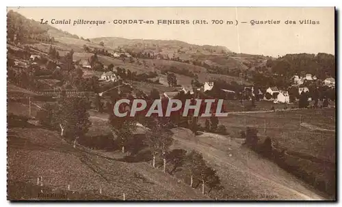 Cartes postales Le Cantal Pittoresque Condat En Feniers Quartier Des Villas