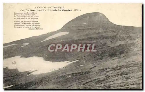 Cartes postales Le Cantal Pittoresque Le sommet du Plomb Du Cantal