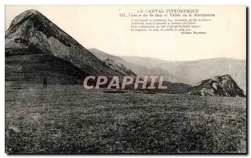 Cartes postales Le Cantal Pittoresque chaine Du Griou Et Vallee De La Jordanne