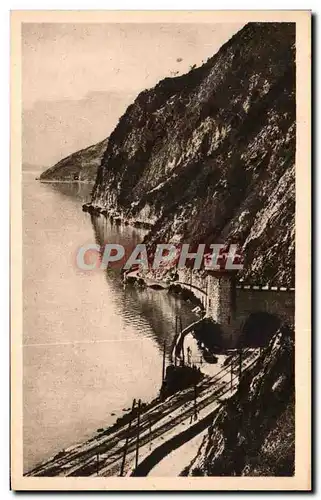 Cartes postales Lac Du Bourget Tunnel De Saint Innocent Et Rochers De Brisson