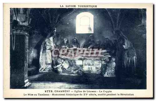 Cartes postales Chambery Eglise de Lemenc La Crypte La Mise au Tombeau