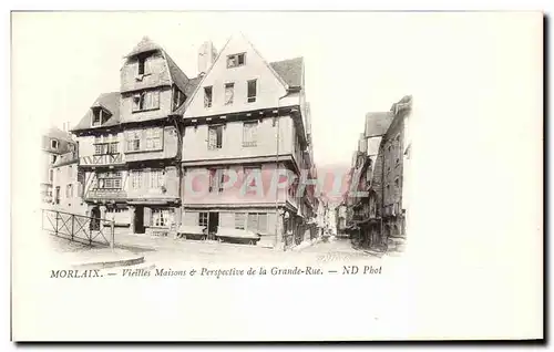 Cartes postales Morlaix Vieilles Maisons Perspective de la Grande Rue