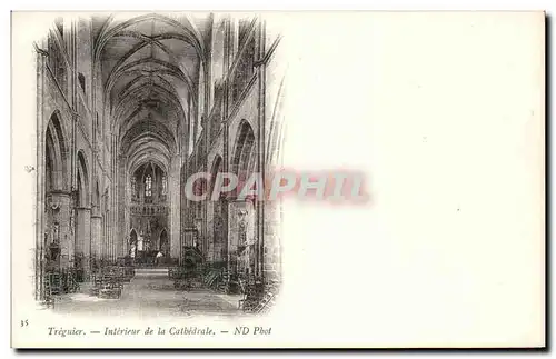 Ansichtskarte AK Treguier Interieur De La Cathedrale