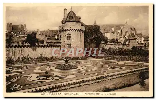 Ansichtskarte AK Vannes Jardins De La Garenne