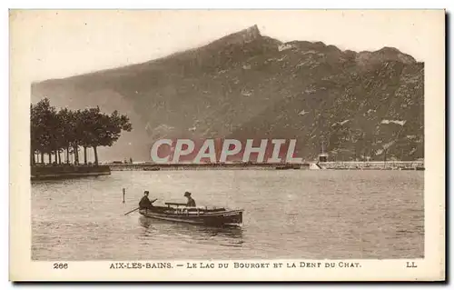 Cartes postales Aix Les Bains Le Lac Du Bourget Et La Dent Du Chat