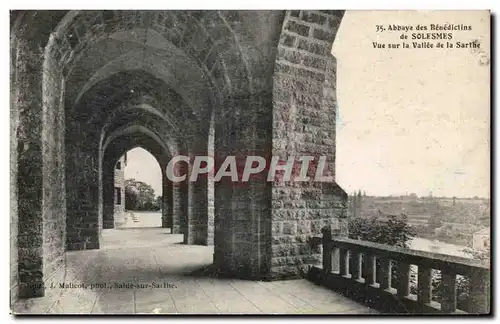 Ansichtskarte AK Abbaye Des Benedictins De Solemes Vue Sur La Vallee De La Sarthe