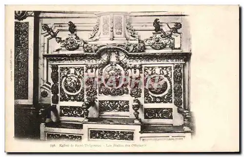 Cartes postales Eglise De Saint Thegonnec Les stalles des officiantes