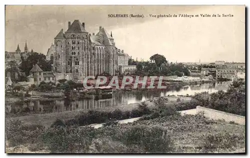 Cartes postales Solesmes Vue Generale De l&#39Abbaye Et vallee De La Sarthe