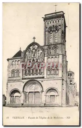 Cartes postales Vezelay Facade De l&#39Eglise De La Madeleine