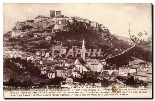 Cartes postales St Flour Vue generale de la Ville et du Faubourg