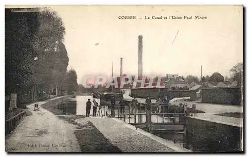 Cartes postales Corbie Le Canal et l&#39Usine Paul Masse