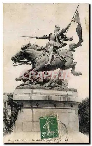 Cartes postales Chinon La Statue de Jeanne d&#39Arc