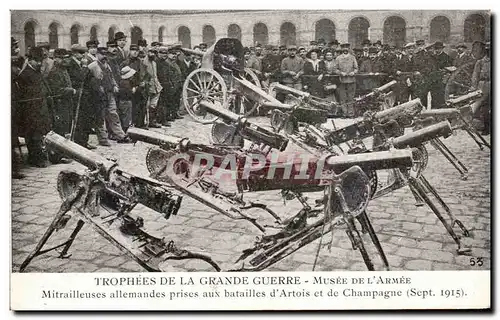 Cartes postales Trophees De La Grande Guerre Musee De l&#39Armee Mitrailleuses allemandes Artois Militaria