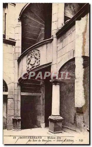 Cartes postales Montferrand Malson dite du sire de Beaujeu Hotel d&#39Albiat