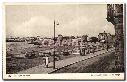 Cartes postales Quiberon La Nouvelle Digue Et La Plage