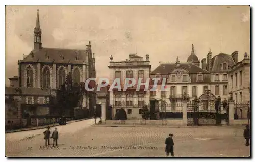 Ansichtskarte AK Rennes La chapelle Des Missionnaires et la prefecture