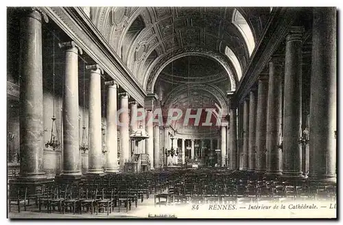 Ansichtskarte AK Rennes Interieur De La Cathedrale