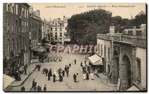 Cartes postales Saint Malo Place Chateaubriand