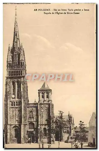 Cartes postales Ar Folgoat Facade de I'Eglise de Notre Dame