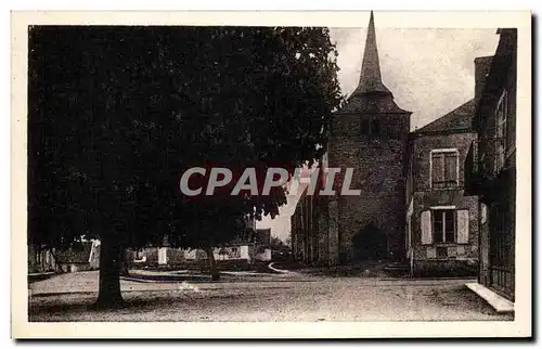 Ansichtskarte AK Saint Baudel La Place et I&#39Eglise