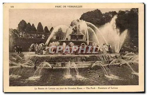 Cartes postales Parc De Versailles Le Bassin de Latone un jour de Grandes Eaux