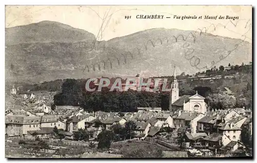 Cartes postales Chambery vue Generale Et Massif Des Bouges