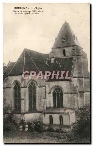 Ansichtskarte AK Roberval L&#39Eglise Choeur et Transept De Style Ogival Tertiaire