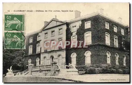 Cartes postales Clermnont Chateau de Fitz james Facade Sud