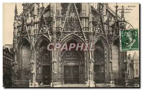 Cartes postales Rouen Eglise St maclou Les Portails