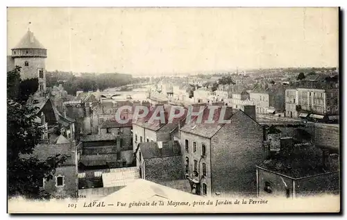 Ansichtskarte AK Laval vue generale de la Mayene prise du Jardin de la Perine