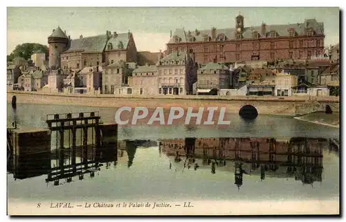 Cartes postales Laval Le Chateau et le Palais de justice