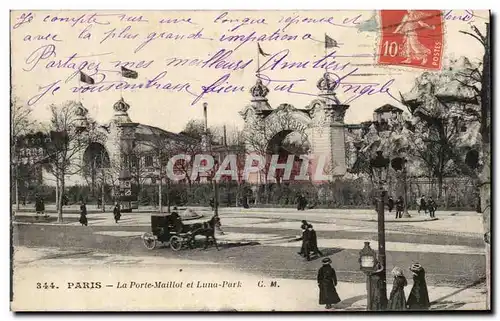 Cartes postales Paris La Porte Maillot et Luna Park