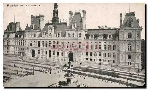 Cartes postales Paris Hotel de Ville