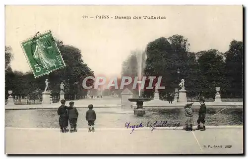 Cartes postales Paris Bassin des Tuileries Enfants