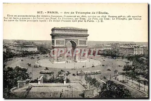 Cartes postales Paris Arc De Triomphe De l&#39Etoile