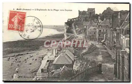 Cartes postales Ault L&#39Esplanade De La Plage Vers Cayeux